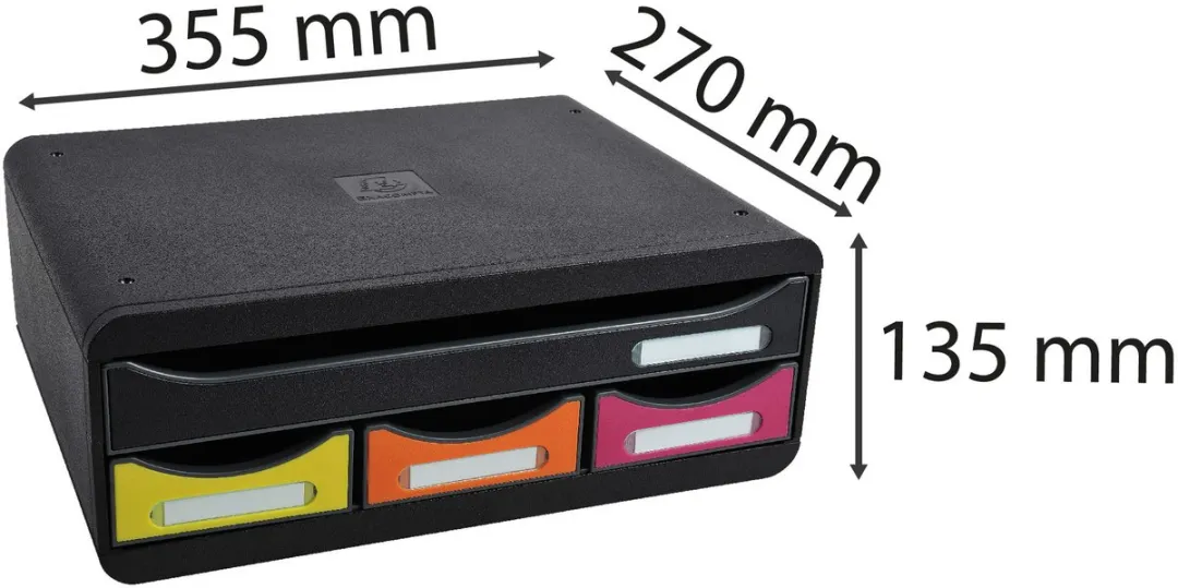 Exacompta TOOLBOX MINI 4 Lades Harlekijn - 319798D - afbeelding 5 van 6
