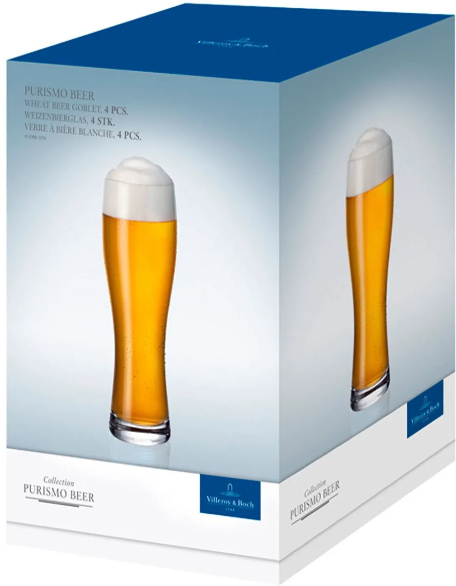 Villeroy & Boch Purismo Weizenglas Set - 4 Stuks 700ml