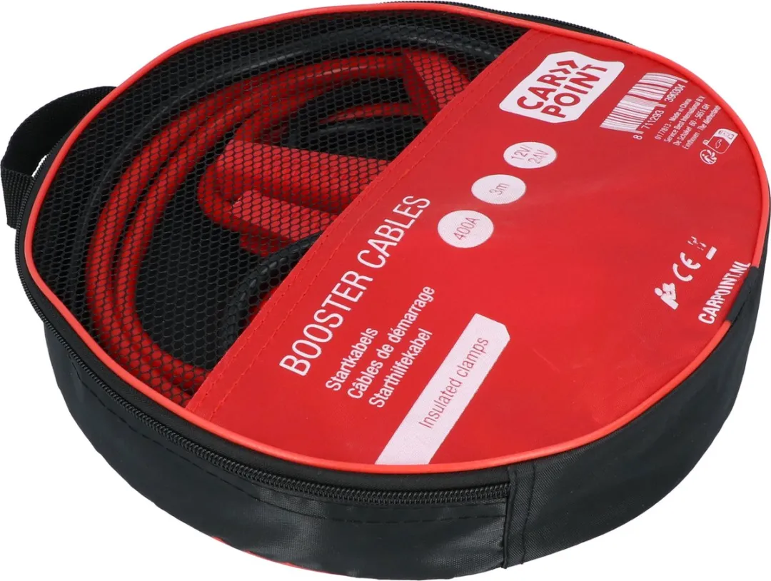 Carpoint Startkabelset 400A 12V/24V - 3m - ISO-klemmen