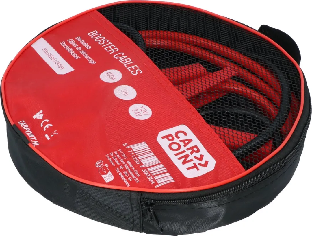 Carpoint Startkabelset 400A 12V/24V - 3m - ISO-klemmen