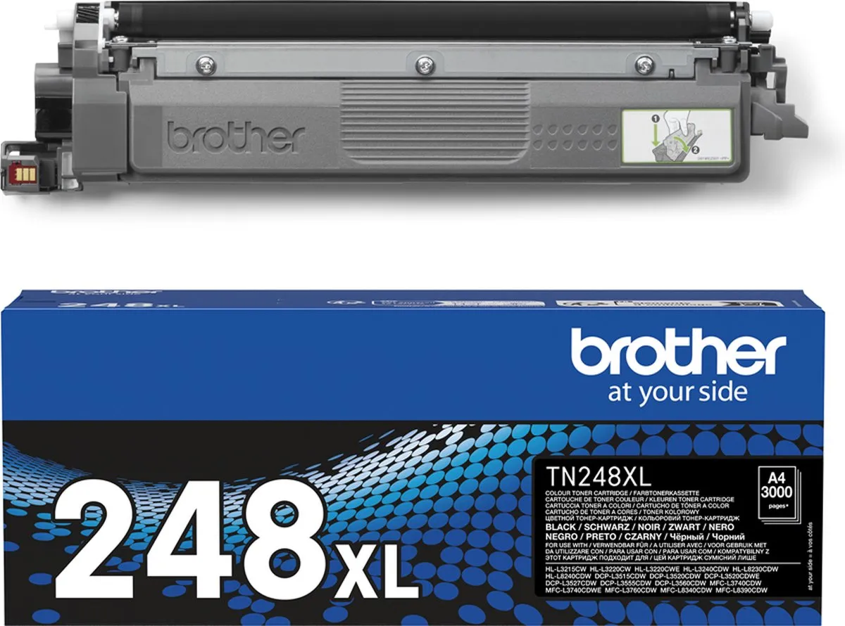Brother TN248XLBK Toner - 2.300 Pagina's - Zwart