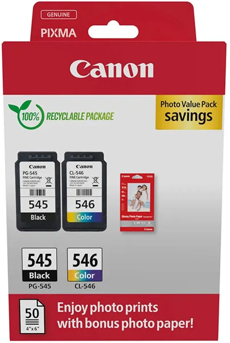 Canon PG-545 + CL-546 Inktcartridges