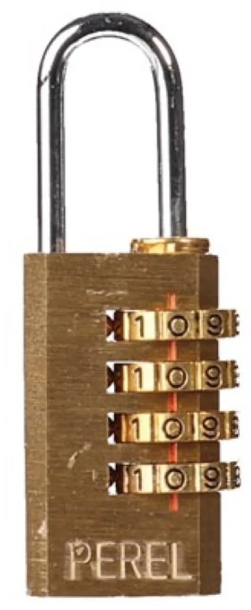 Perel Set Cijferhangsloten 3 Stuks - Zilver/Goud