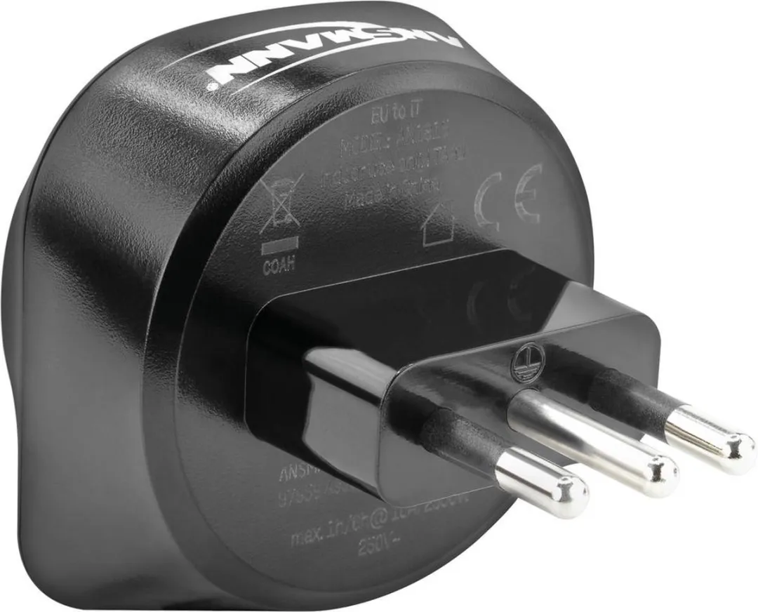 Ansmann Wereldstekker EU-IT Reisadapter 12331601AB - Zwart - afbeelding 6 van 6