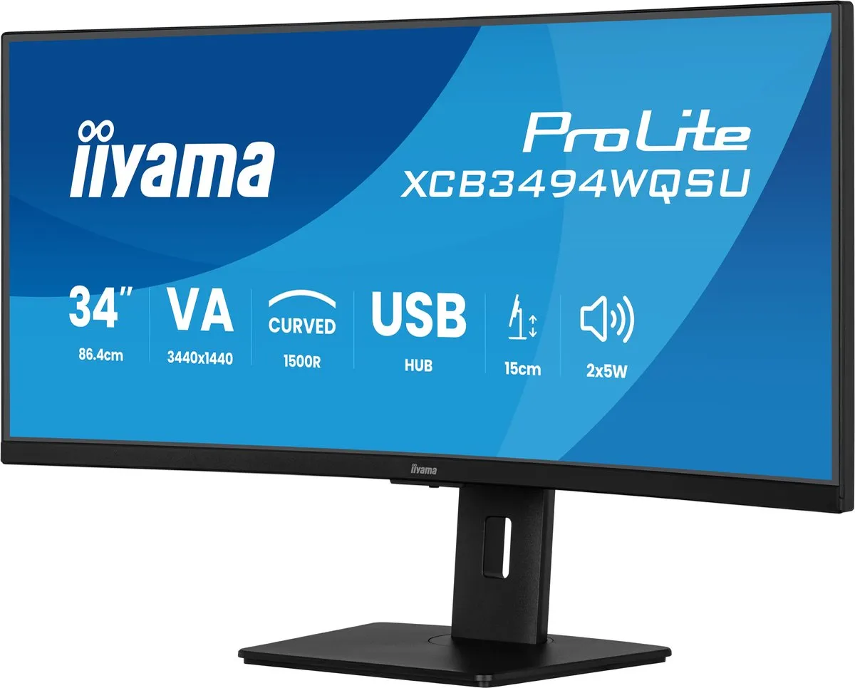 iiyama ProLite XCB3494WQSU-B1 Curved Monitor 34" WQHD