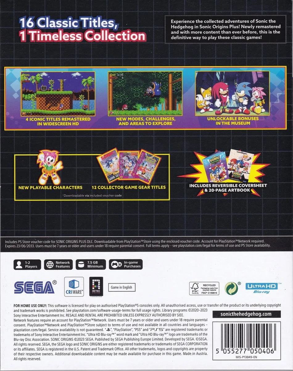 Sega Sonic Origins Plus PS5