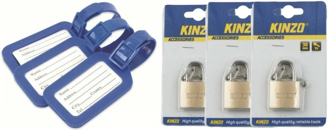 Dunlop Kofferlabels Set 3 Stuks