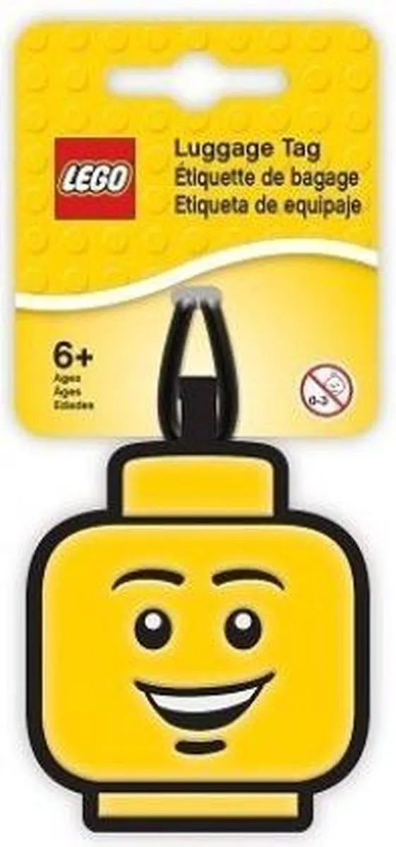 LEGO Bagagelabel Minifiguur Gezicht Jongen