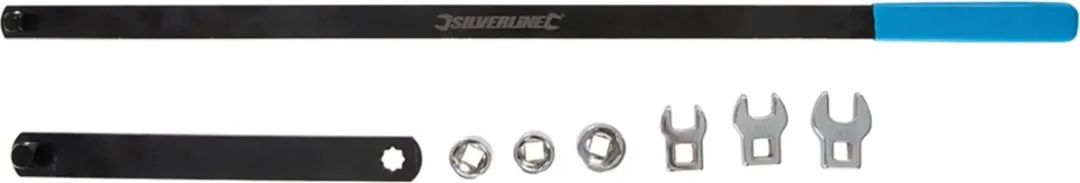 Silverline V-snaarsleutels 8-delig - Inclusief doppen en kraaienpoten - afbeelding 6 van 6