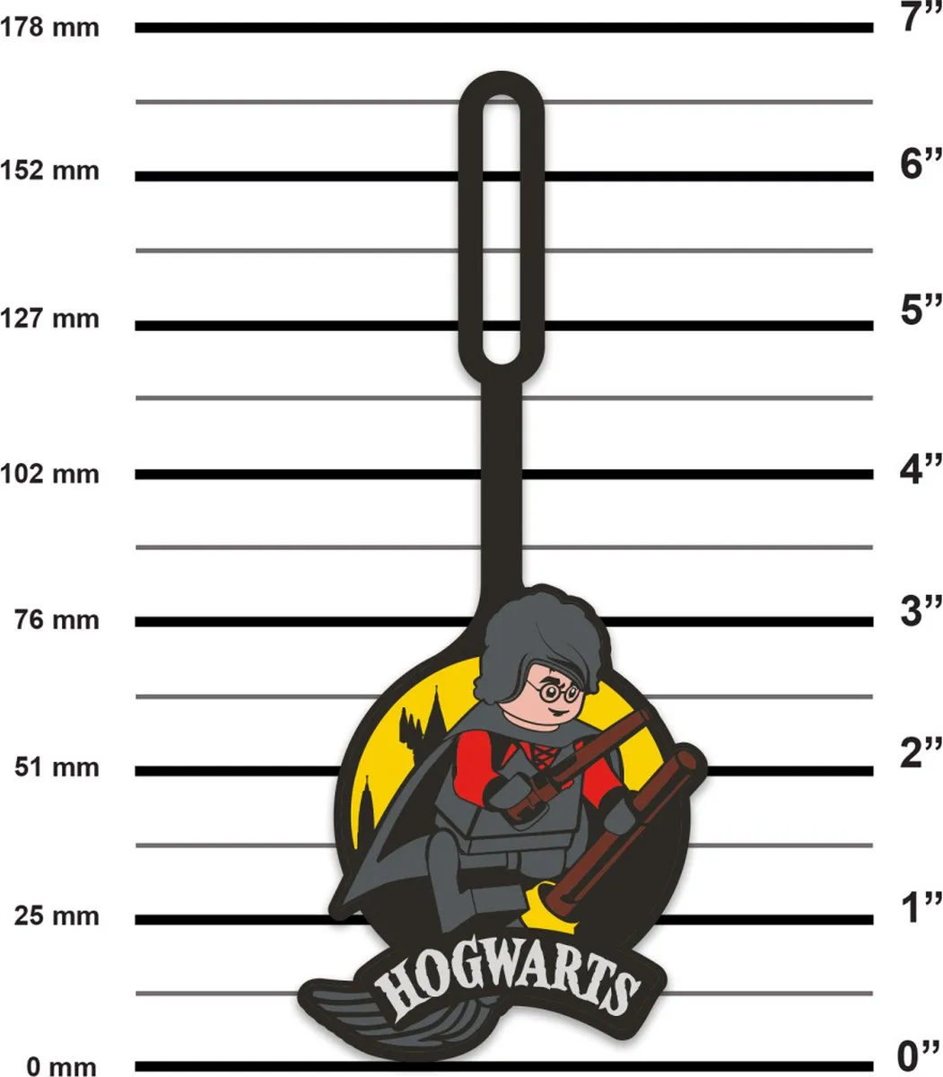 LEGO Harry Potter Bagagelabel - Quidditch - Grijs/Geel