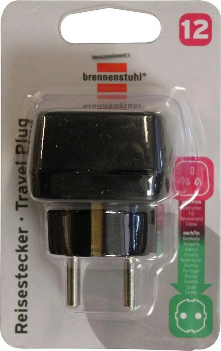 Brennenstuhl 1508510 Reisadapter - F-type - Zwart - afbeelding 6 van 6