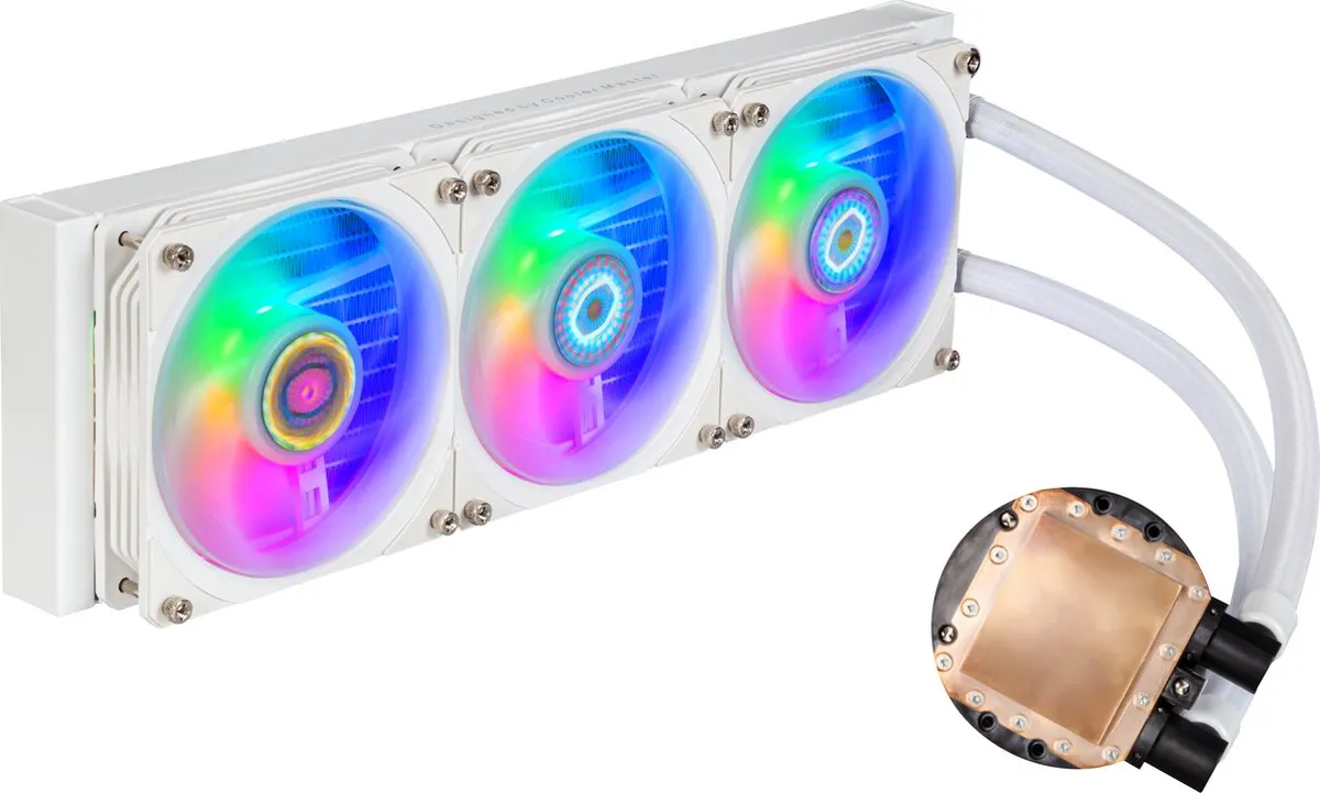 Cooler Master MasterLiquid PL360 Flux MLY-D36M-A23PZ-RW - 360mm - Wit - afbeelding 3 van 4