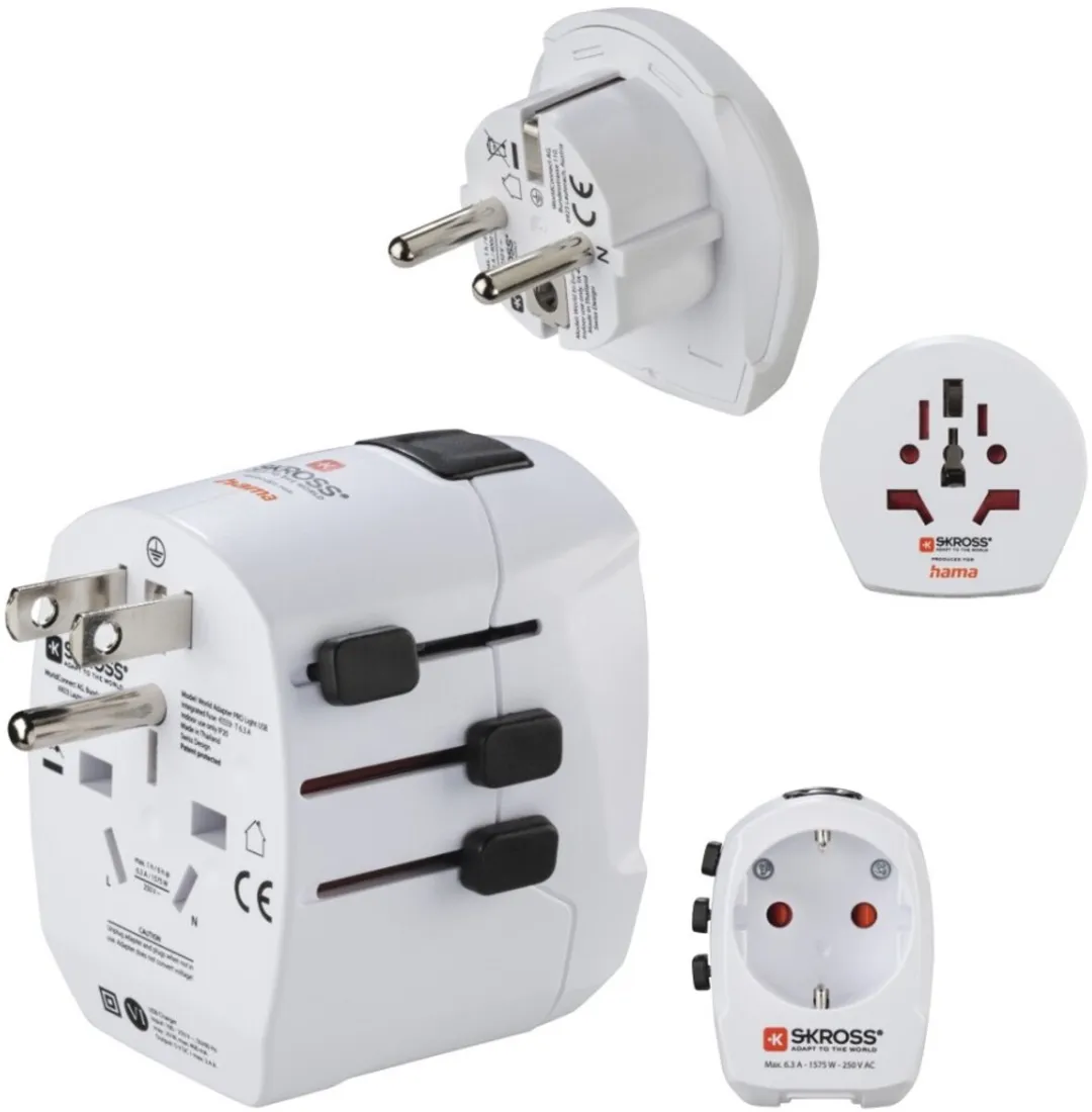 Hama World Travel Pro Light USB Adapter - 2x USB - MPN 00223474