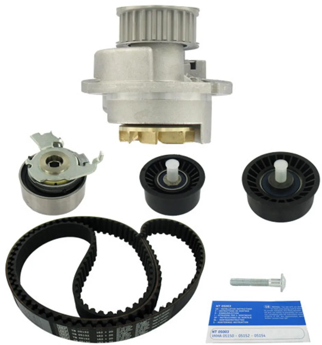 SKF VKMC 05156-3 Waterpomp + Distributieriemset - 5 Stuks - o.a. Opel/Saab