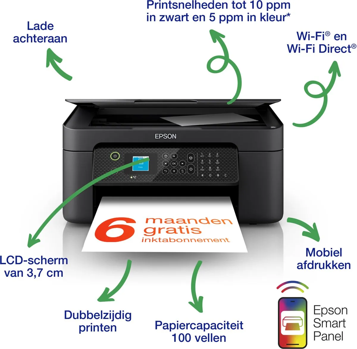 Epson Workforce WF-2910DWF All-In-One Printer - Zwart