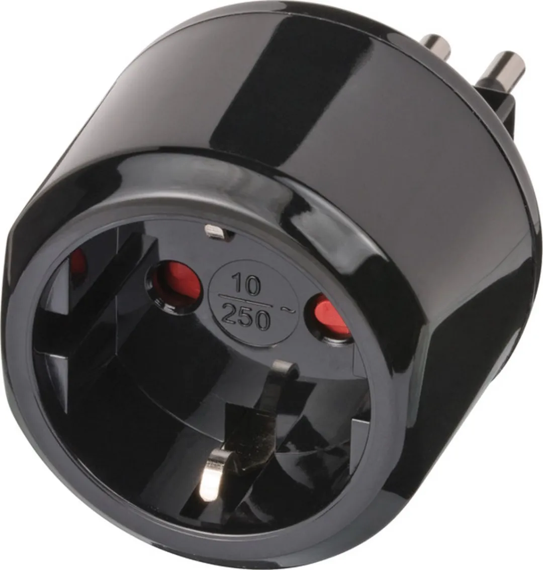 Brennenstuhl 1508470 Reisadapter Italië - Zwart
