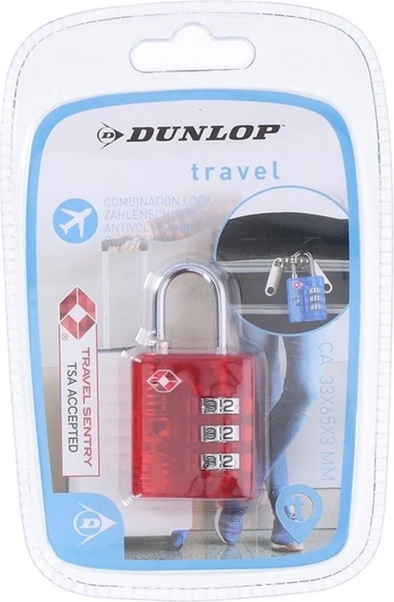 Dunlop Bagageslot TSA Rood