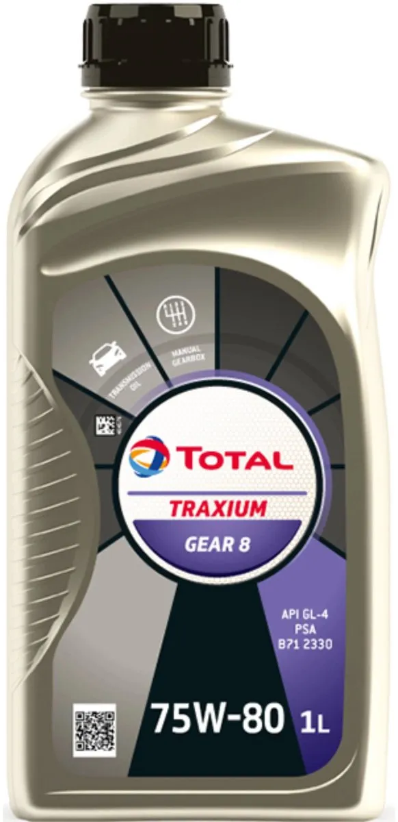 Total Traxium Gear 8 75W80 Versnellingsbakolie 1L