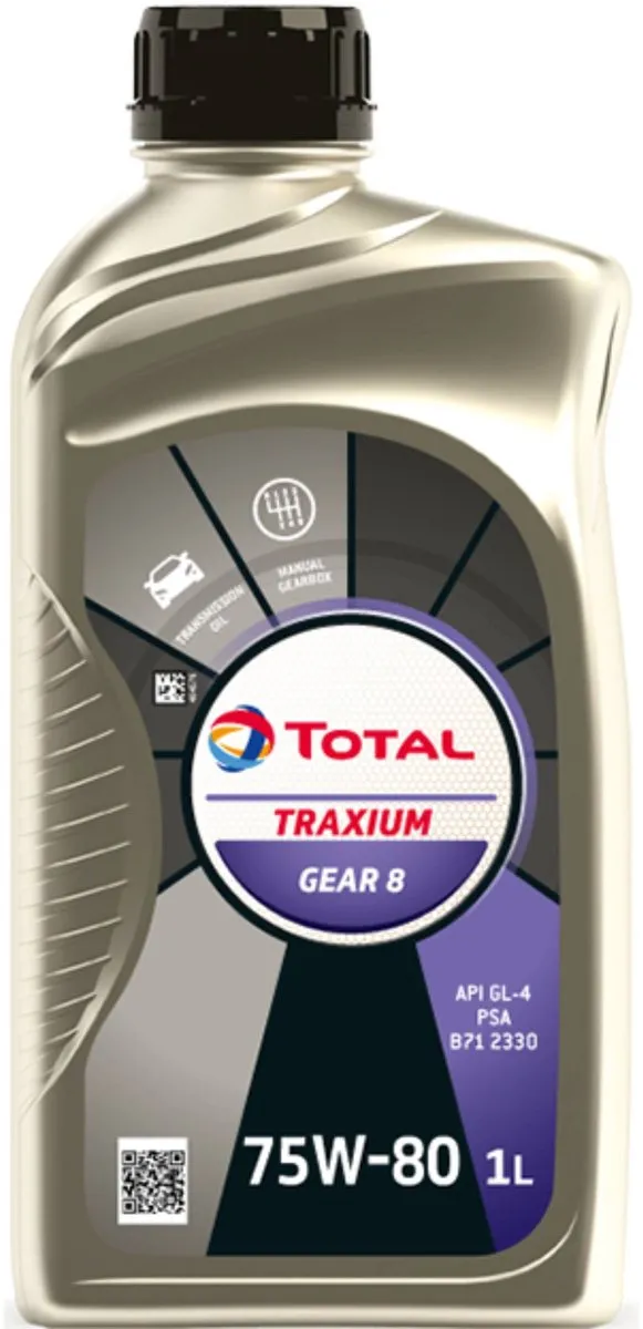 Total Traxium Gear 8 75W80 Versnellingsbakolie 1L
