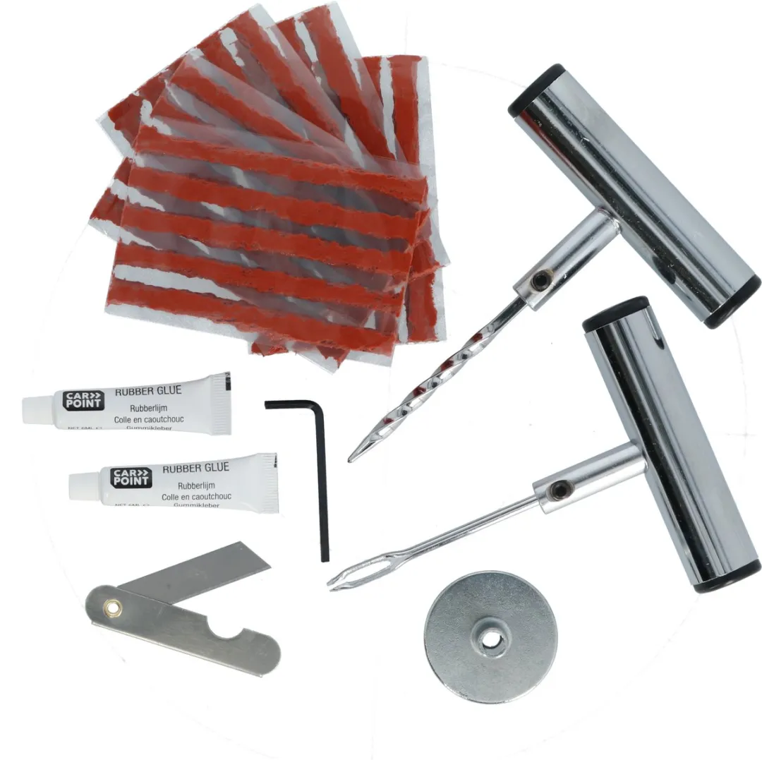 Carpoint Bandreparatieset 32-delig - Universeel - Zwart/Rood