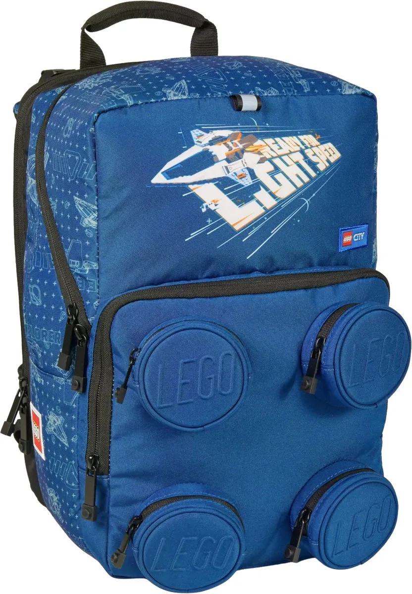 LEGO City Petersen Schoolrugzak - 23L - Blauw