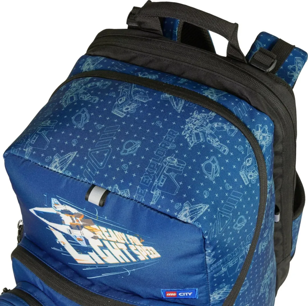 LEGO City Petersen Schoolrugzak - 23L - Blauw