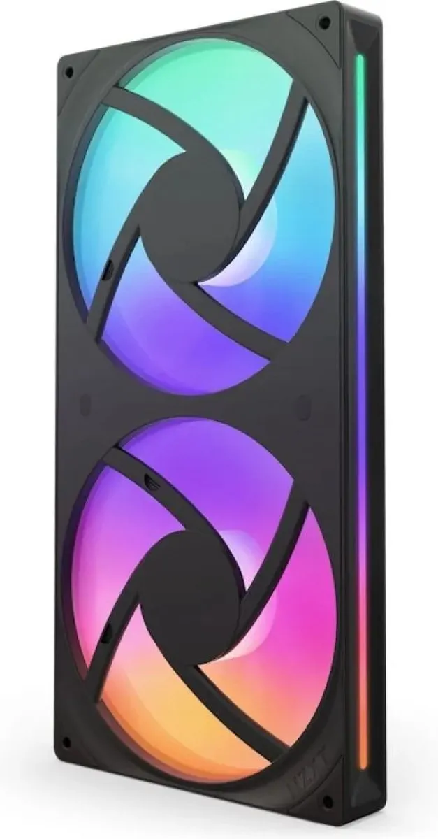NZXT F280 RGB Core Geïntegreerde Ventilatoren - 2x 140mm - Zwart