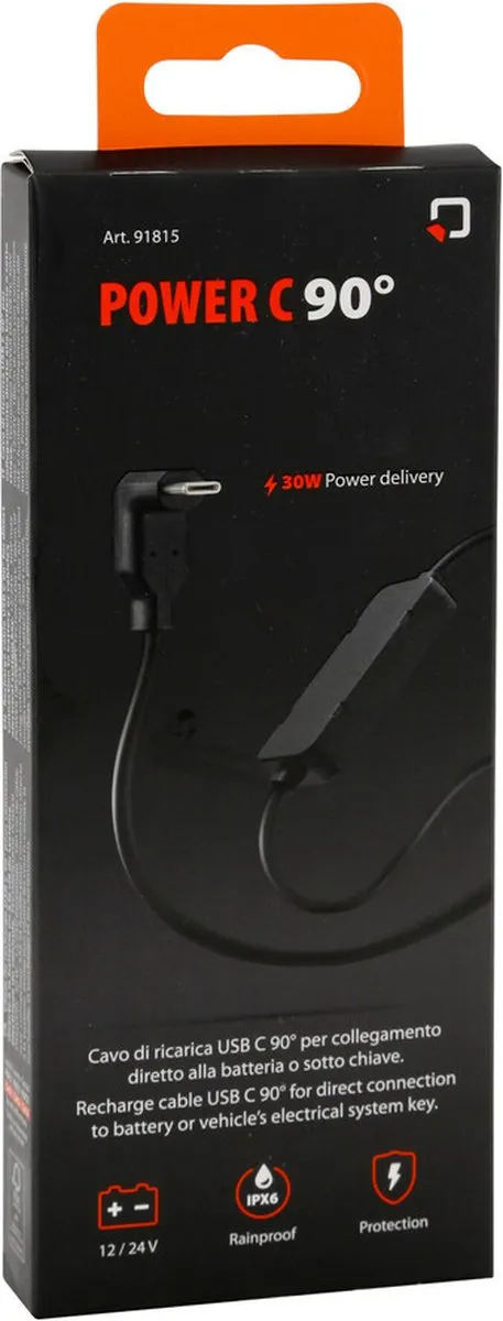 Lampa USB-C Oplaadkabel - Motor Scooter - Zwart