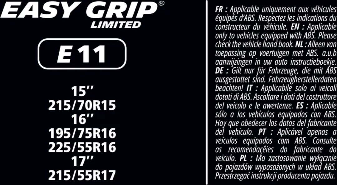 Michelin Easy Grip EG-E11 Sneeuwkettingen - 215/70 R15 t/m 225/55 R16