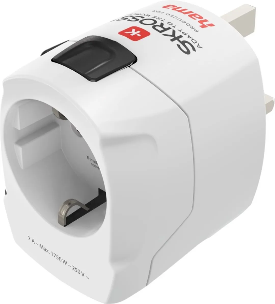 Hama World Travel Pro 3-polig Adapter 223471 - Wit