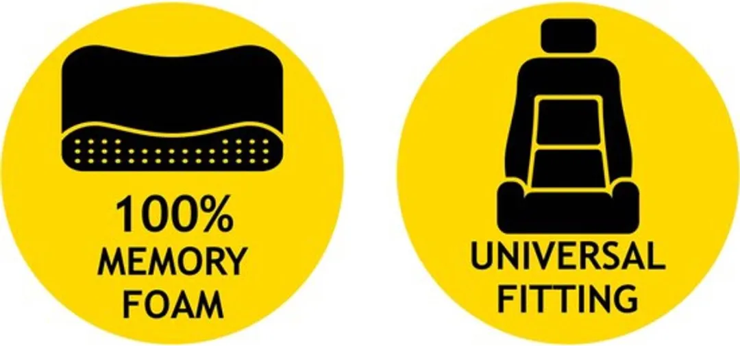 Dunlop Neksteun Autostoel - Memory Foam - Zwart