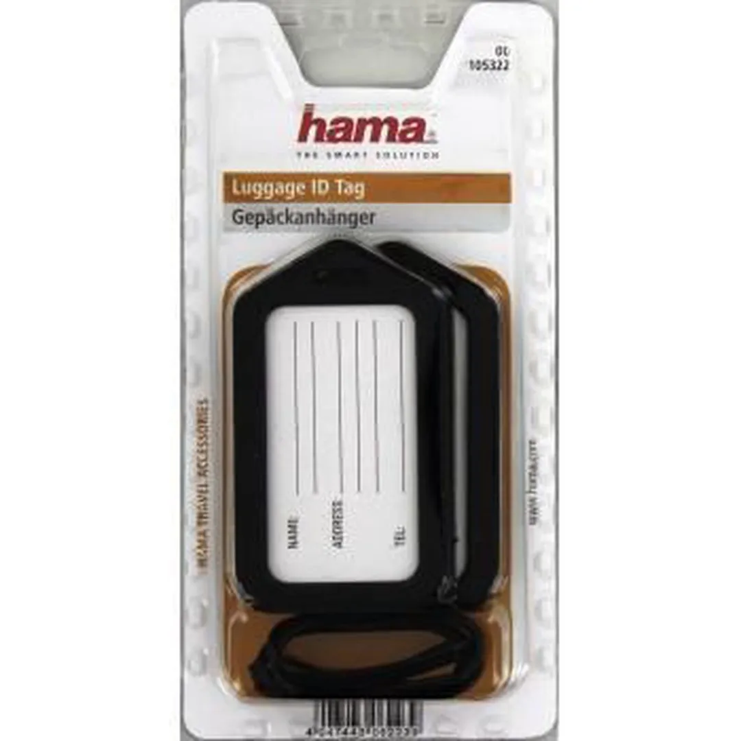 Hama Travel Naamkaartjes Bagage - 2 Stuks Zwart