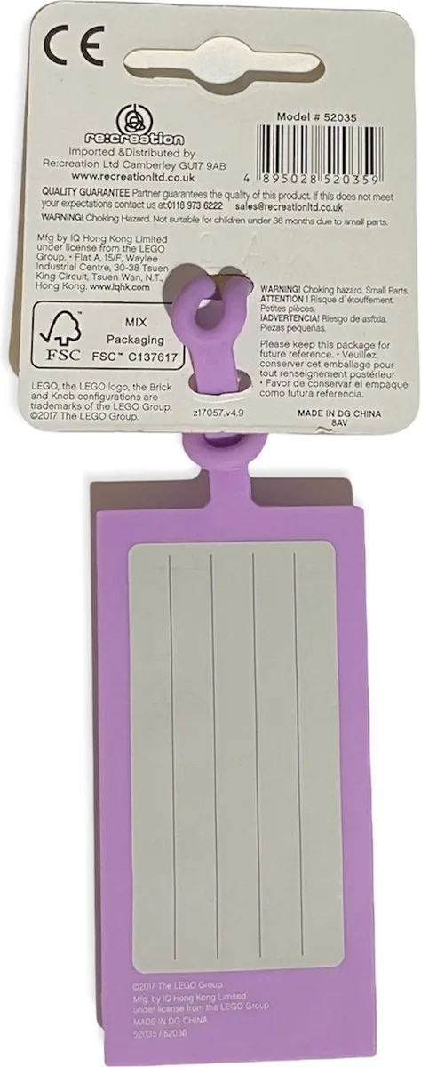 LEGO Bagage Label - Lila