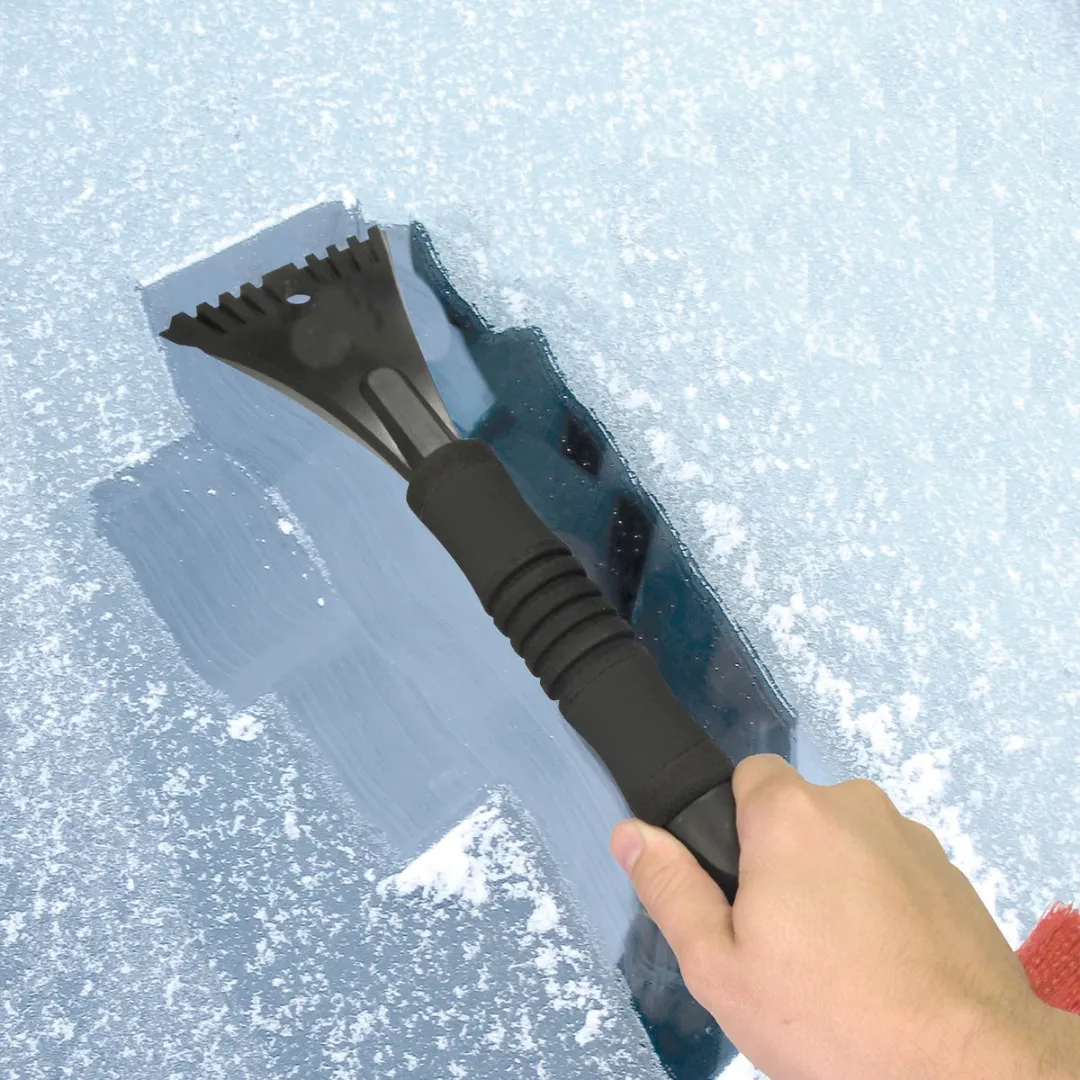 Carpoint IJskrabber met Sneeuwborstel - Zwart/Rood