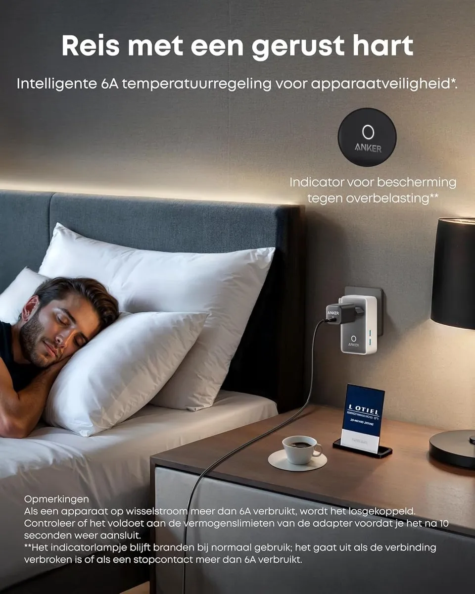 Anker Nano A9215 Reisadapter 5-Poorts - Zilver