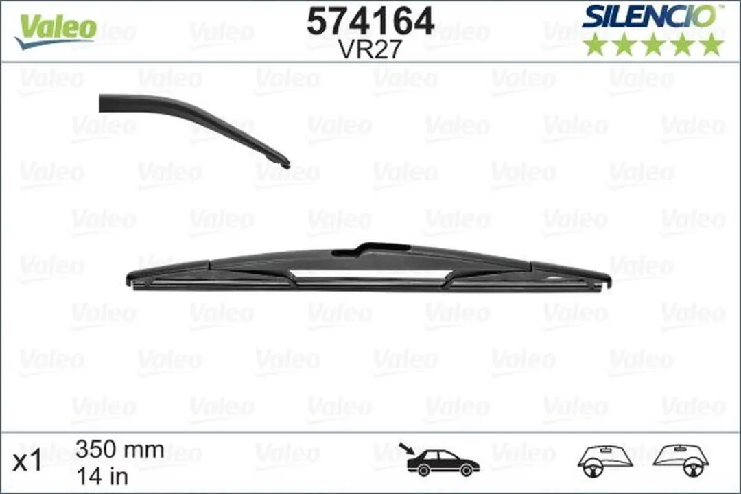 Valeo Silencio VM27 Ruitenwisser 35cm - Zwart