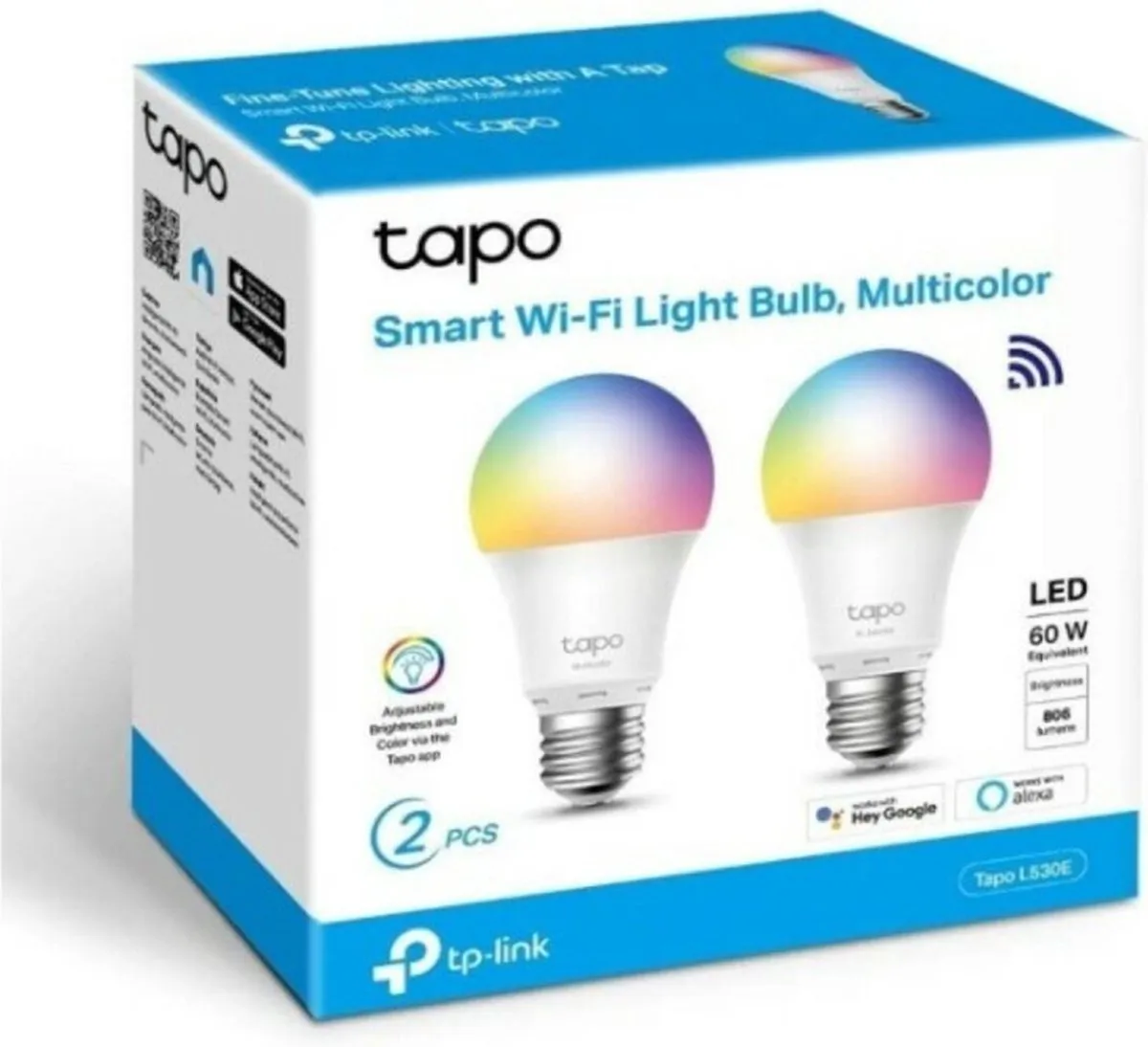 TP-Link Tapo L530E Slimme LEDlamp E27 - RGB 2700K - 2 Stuks - afbeelding 6 van 6