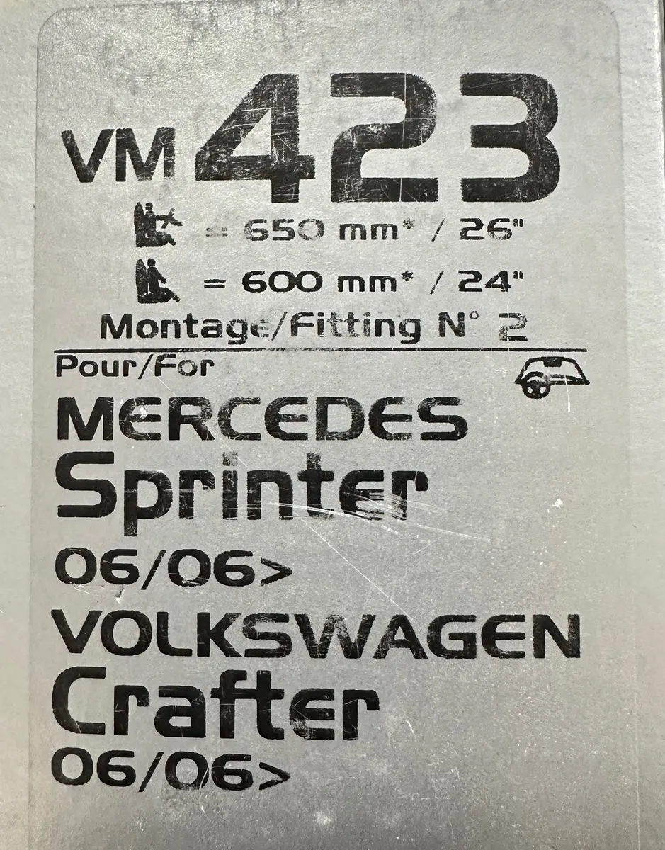 Valeo Silencio VM423 Flatbladeset 60/65cm - Mercedes Sprinter - afbeelding 2 van 2