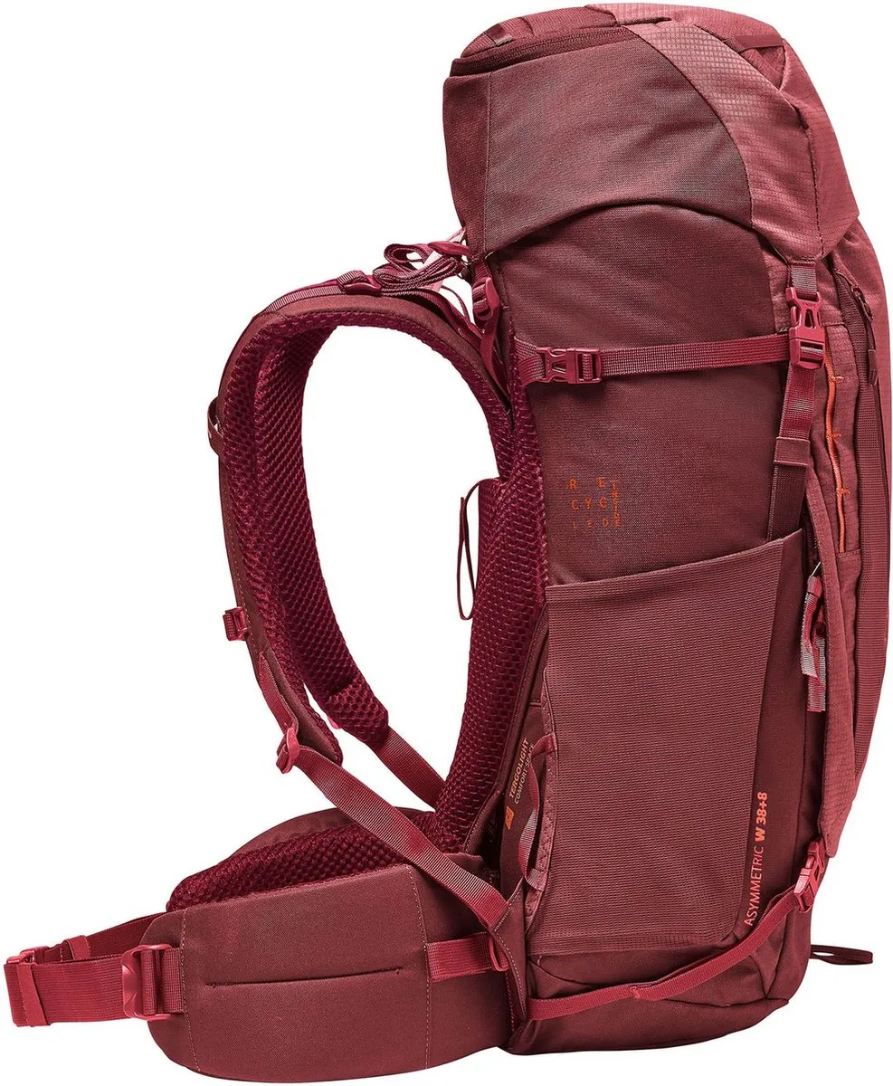 Vaude Women's Asymmetric 38L Trekkingrugzak - 38L - Donkerrood