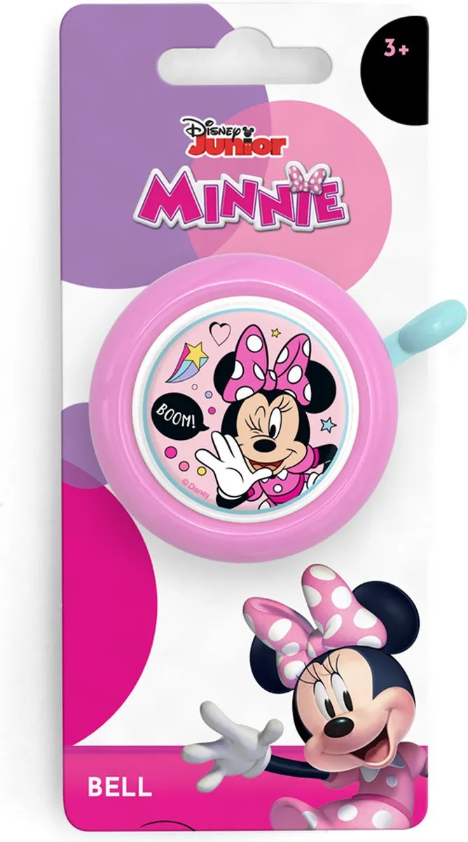 Disney Minnie Mouse Fietsbel - Roze/Lichtblauw
