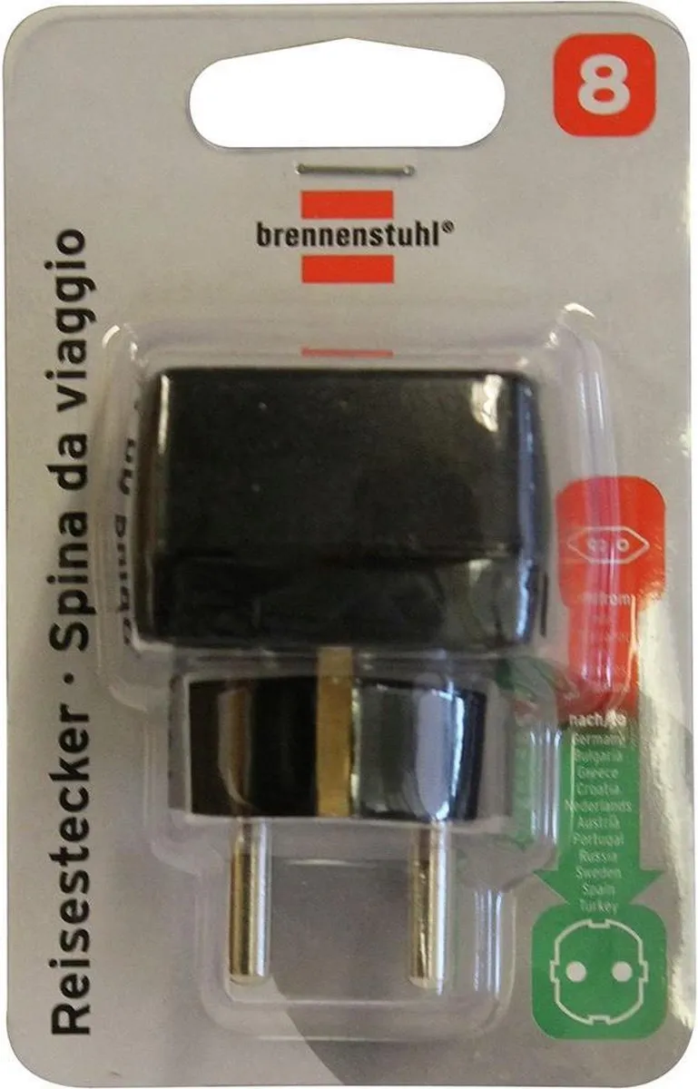 Brennenstuhl 1508590 Reisadapter Italië - Geaard