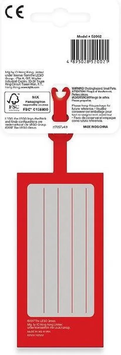 LEGO Bagagelabel - Rood