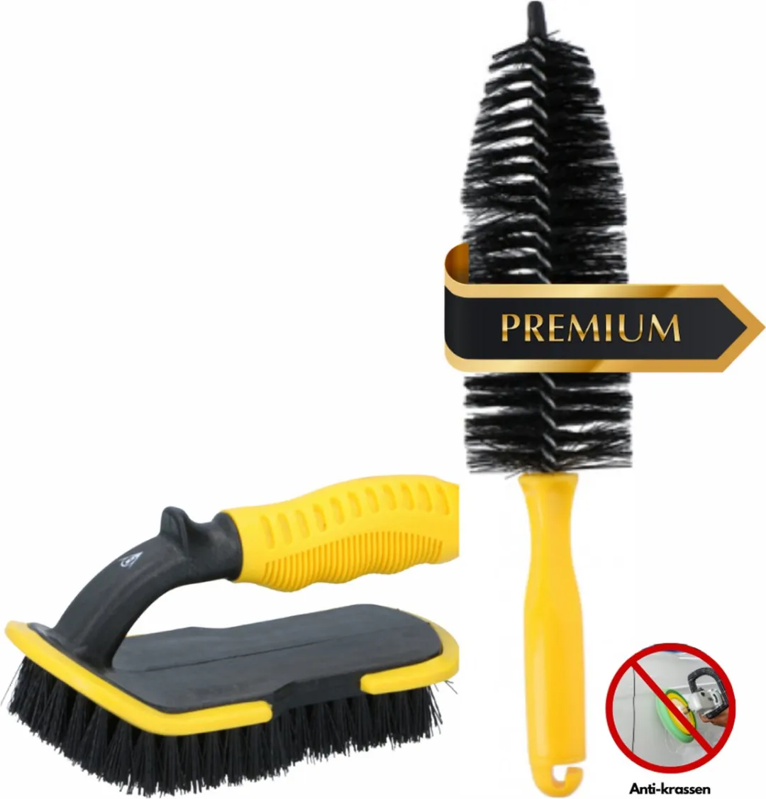 Dunlop Premium 2-delige Anti-Kras Reinigingsborstel