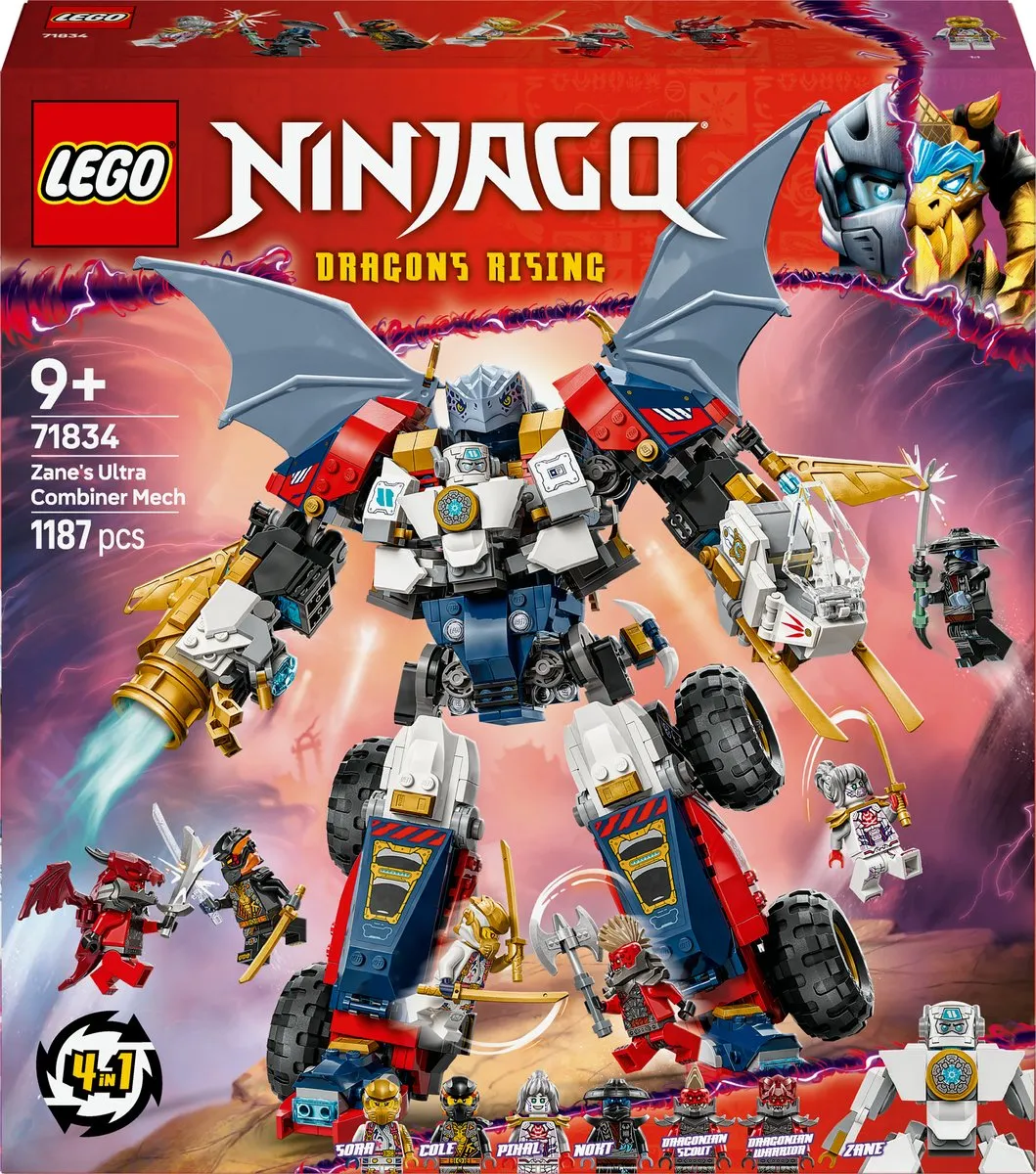 LEGO Ninjago Zane's Ultra-Combomecha 4-in-1 71834 - 1187 Stukken