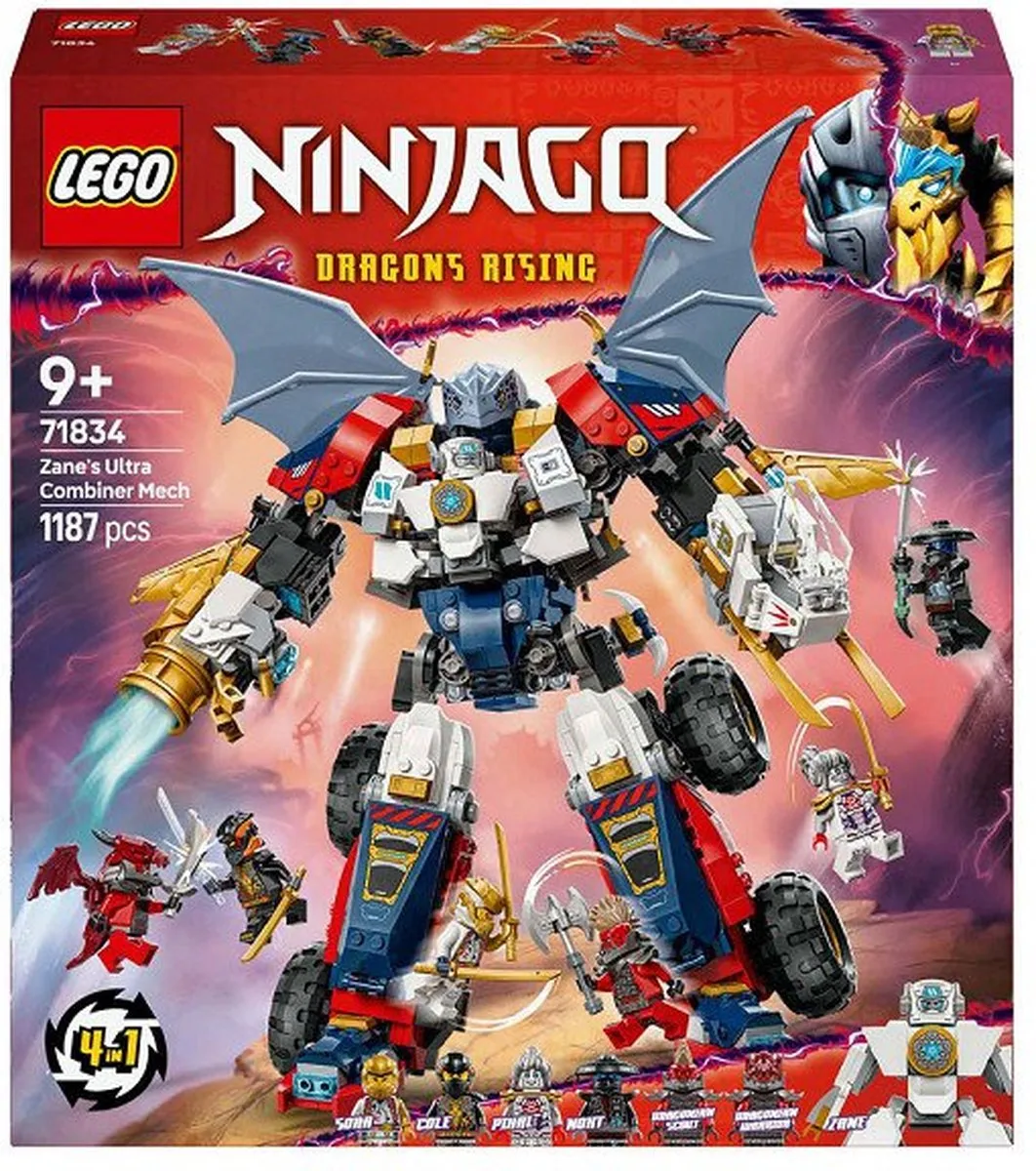 LEGO Ninjago Zane's Ultra-Combomecha 4-in-1 71834 - 1187 Stukken