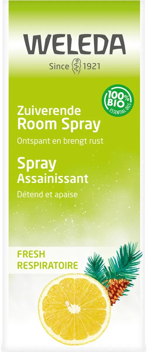 Weleda Zuiverende Room Spray Fresh 50ml - Citroen/Eucalyptus/Zilverspar/Rozemarijn