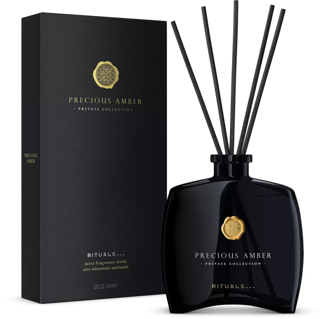Rituals Amber Luxury Set - Handzeep 300ml + Handbalsem 175ml + Geurstokjes 100ml - Zwart