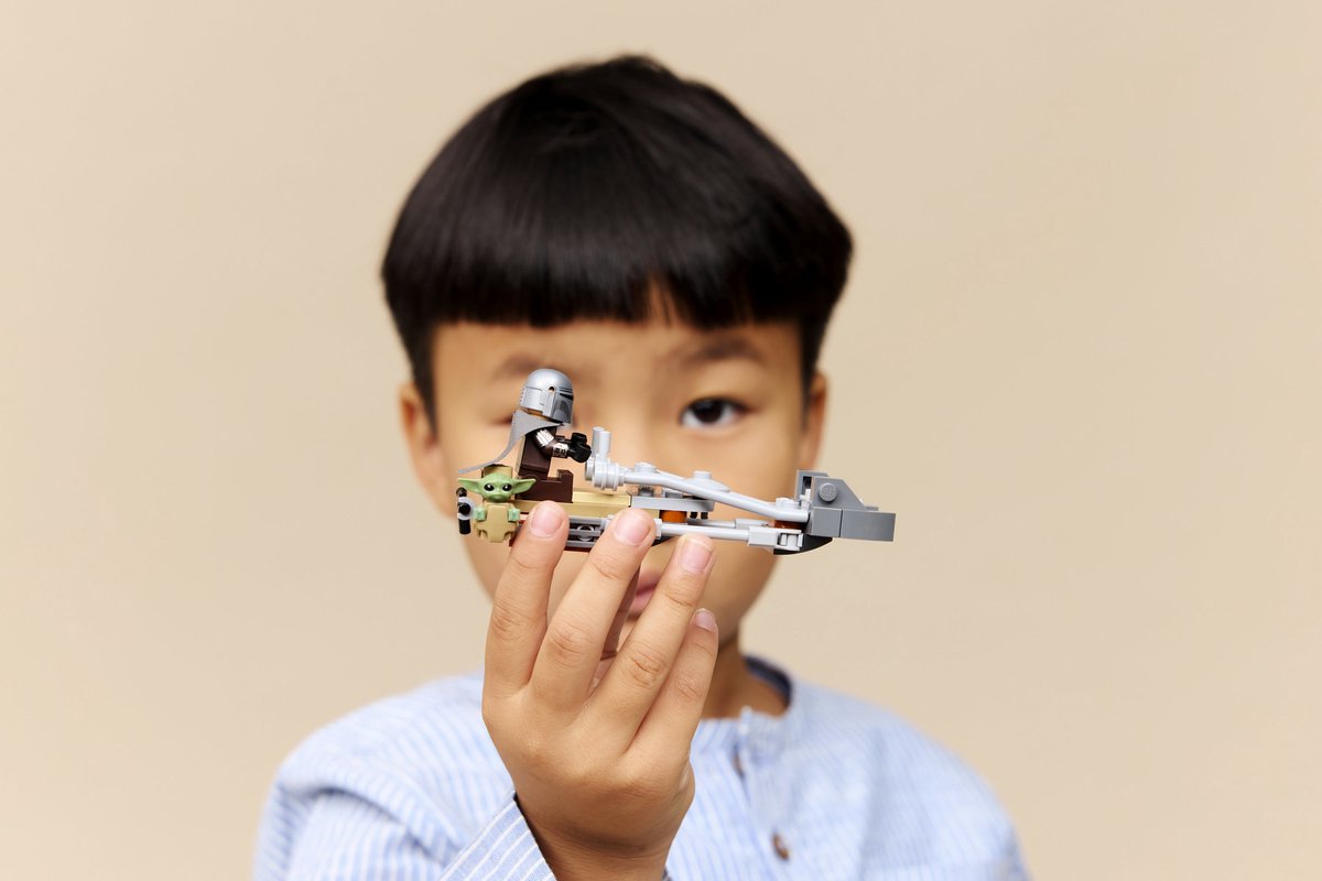 LEGO Star Wars - De Mandalorian en Grogu's Speederbike Bouwpakket voor Kinderen - 75436