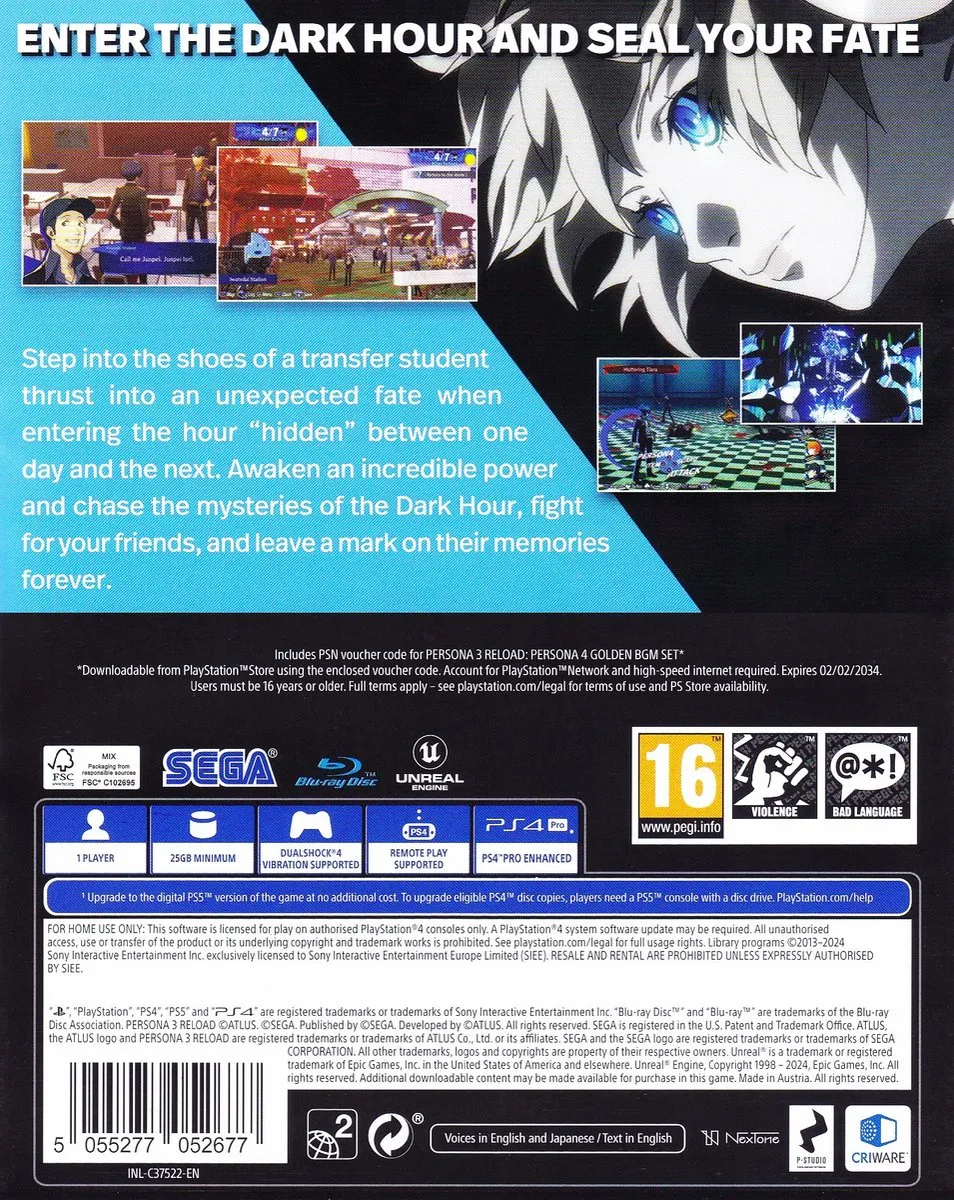 Sega Persona 3 Reload