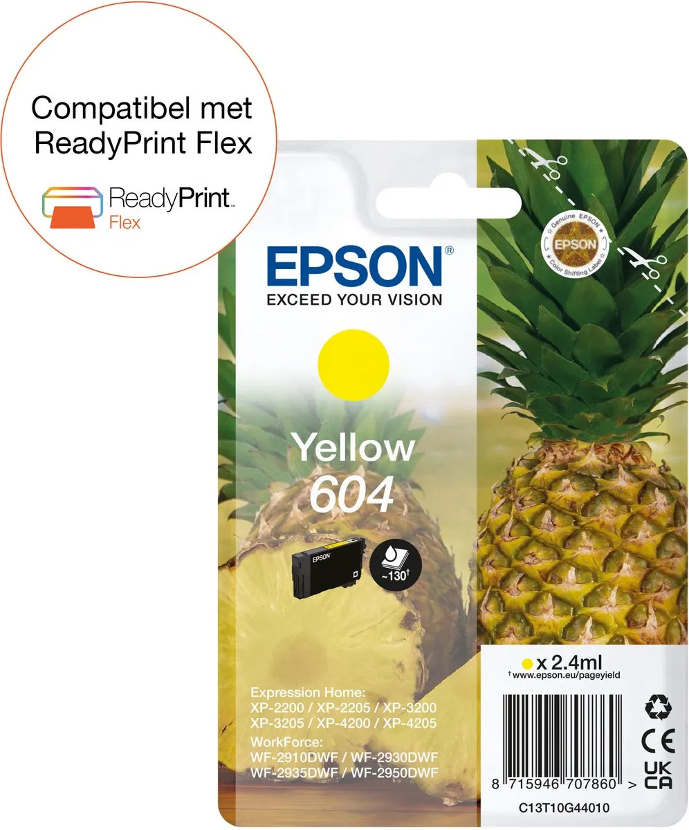 Epson 604 Inktcartridge Geel - C13T10G44020